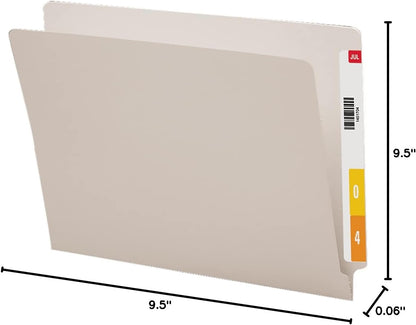 Smead End Tab File Folder, Shelf-Master Reinforced Straight-Cut Tab, Letter Size, Green, 100 per Box (25110)