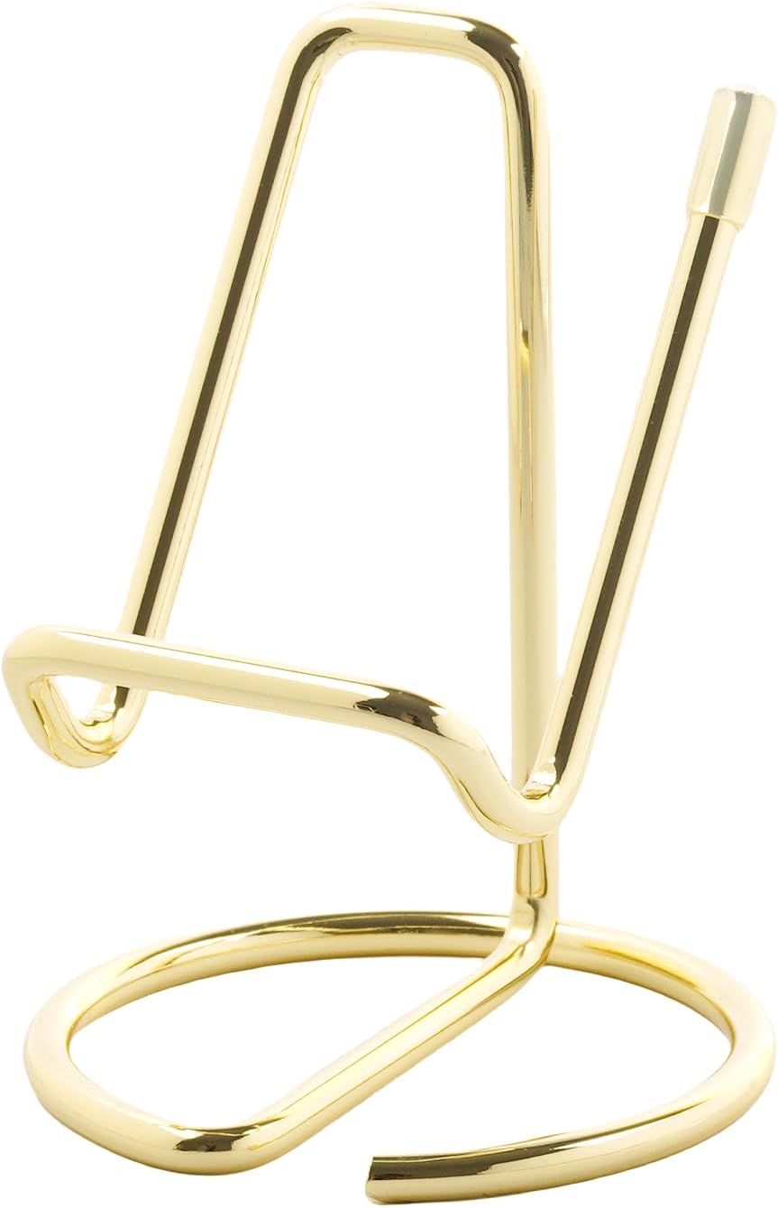 Business Card Holder for Desk, Cute Metal Card Organizers and Office Desk Accessories for Men and Women (Golden)