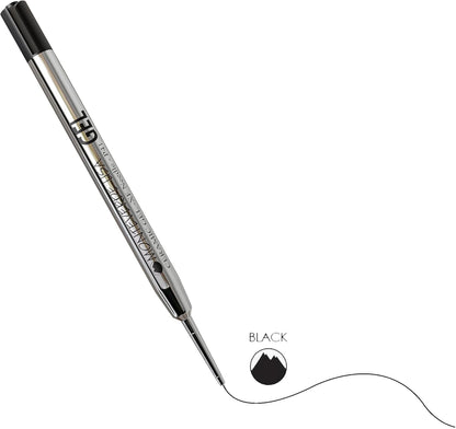 Monteverde Capless Gel Refills to Fit Parker-Style Ballpoint Pens, 0.5mm Extra Fine Needle Point, Black, 2-Pack, Smooth Writing Technology for Parker, Conklin, Schmidt, and More