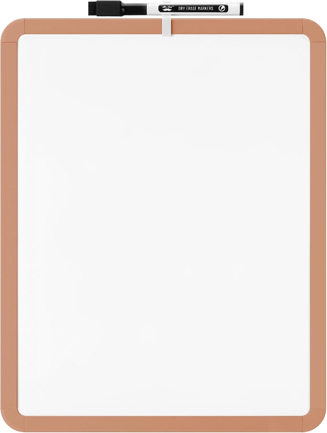 Mr. Pen- Dry Erase Board, 14” x 11” with a Black Dry Erase Marker, White Frame, Small Mini White Board for Students, Fridge, Wall, Locker, Includes Double Sided Tapes