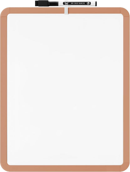 Mr. Pen- Dry Erase Board, 14” x 11” with a Black Dry Erase Marker, White Frame, Small Mini White Board for Students, Fridge, Wall, Locker, Includes Double Sided Tapes