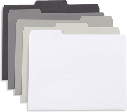 File Folder, 1/3 Cut Tab, Letter Size, Yellow, Great for Organizing and Easy File Storage, 100 Per Box