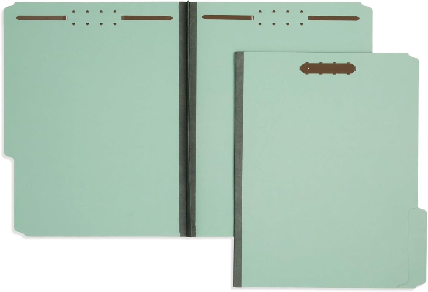 Blue Summit Supplies Pressboard File Folder, 1 Inch Expansion, Top-Tab, Letter Size, Gray/Green 25 Pack