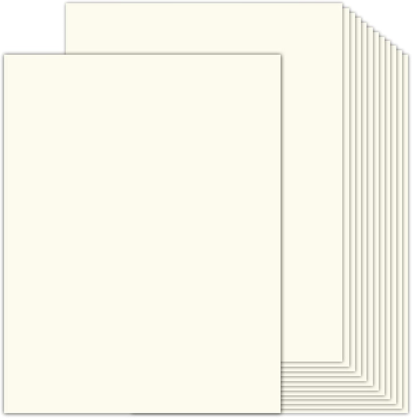 100 Sheets White Cardstock 8.5 x 11 Certificate Paper, Goefun White Card Stock Printer Paper for Invitations, Menus, Wedding, DIY Cards