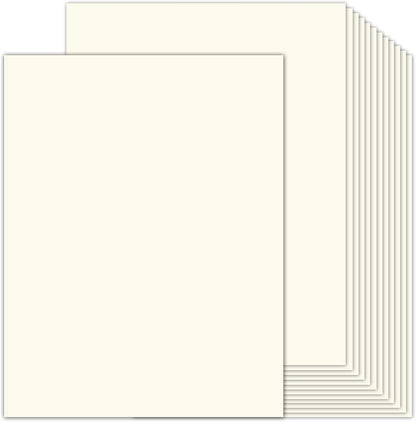 100 Sheets White Cardstock 8.5 x 11 Certificate Paper, Goefun White Card Stock Printer Paper for Invitations, Menus, Wedding, DIY Cards