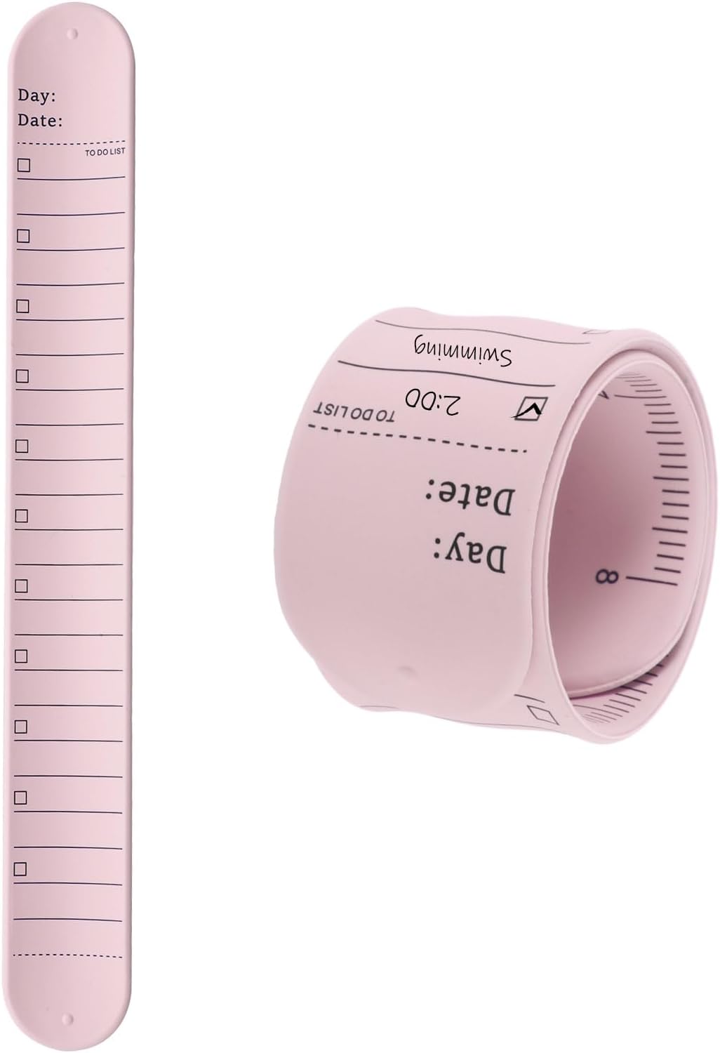 uxcell 2Pcs Writable Wrist Band, 9.45" x 1.18" Waterproof Slap Bracelet Reusable Writable Erasable to Do List Silicone Memo Wrist Bands for Planner Reminder (White)