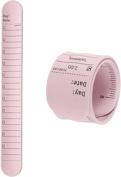 uxcell 2Pcs Writable Wrist Band, 9.45" x 1.18" Waterproof Slap Bracelet Reusable Writable Erasable to Do List Silicone Memo Wrist Bands for Planner Reminder (White)