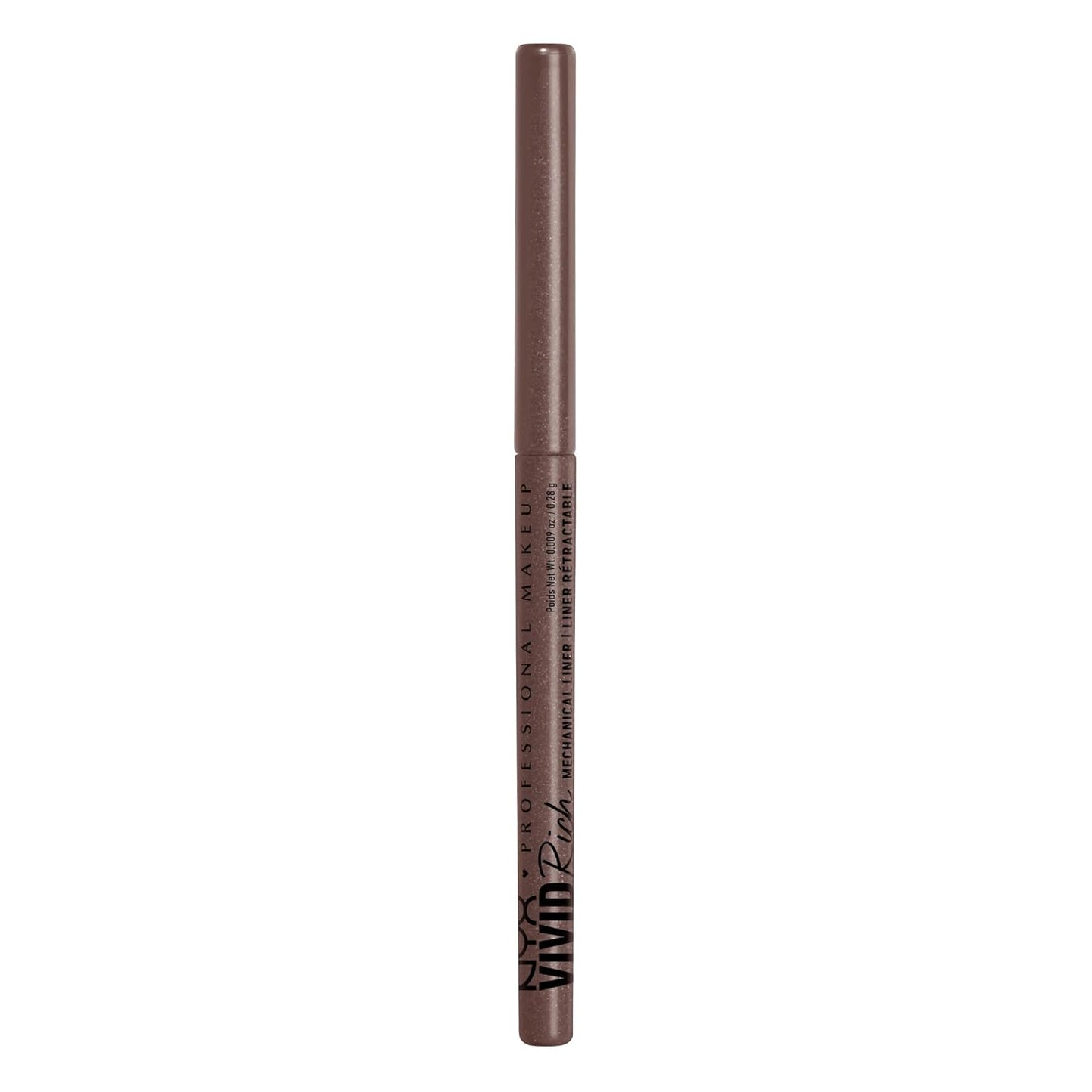 NYX PROFESSIONAL MAKEUP Vivid Rich Mechanical Eye Pencil, Vivid Rich Mechanical, Creamy Retractable Eyeliner - Smokin Topaz, Brown Eyeliner