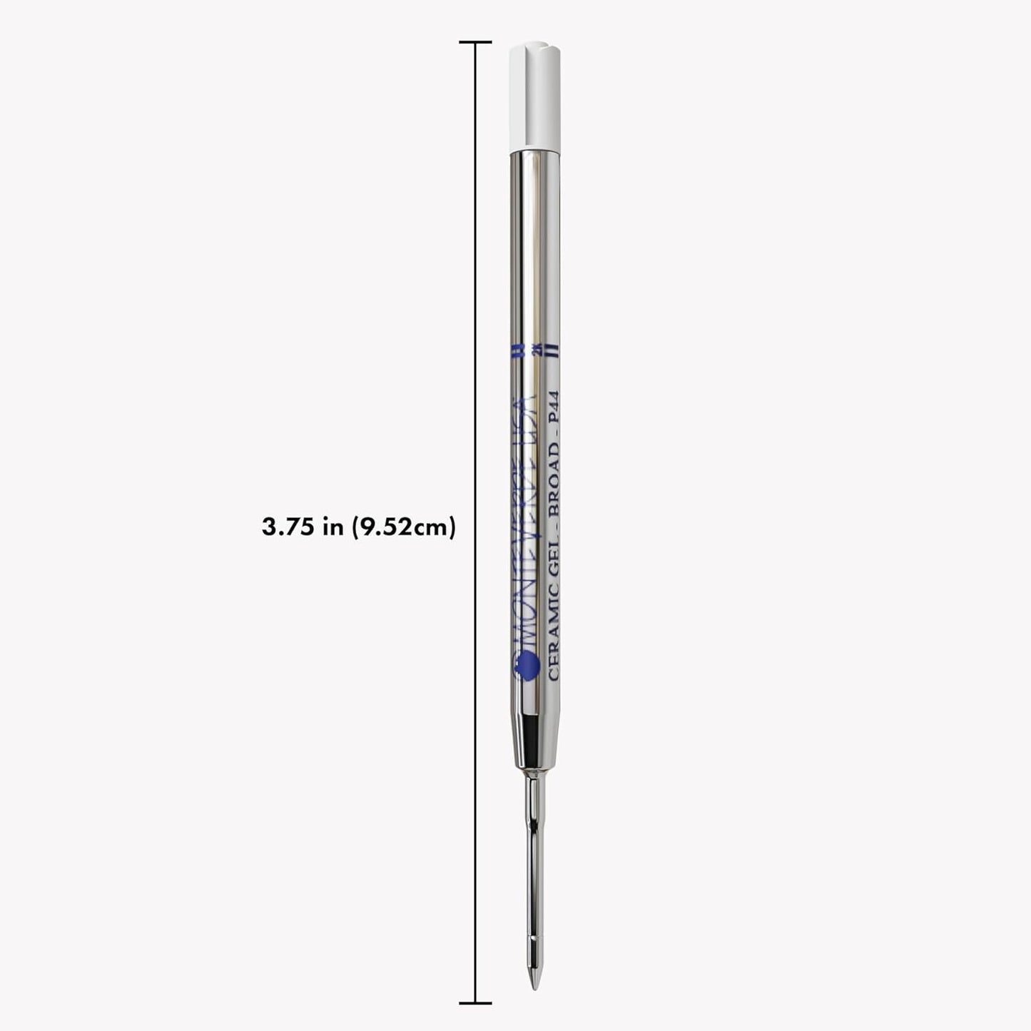Monteverde USA Capless Ceramic Gel Refills to Fit Parker Pens, Broad Point, Blue Ink, 2-Pack – Smooth and Vibrant Writing Solution