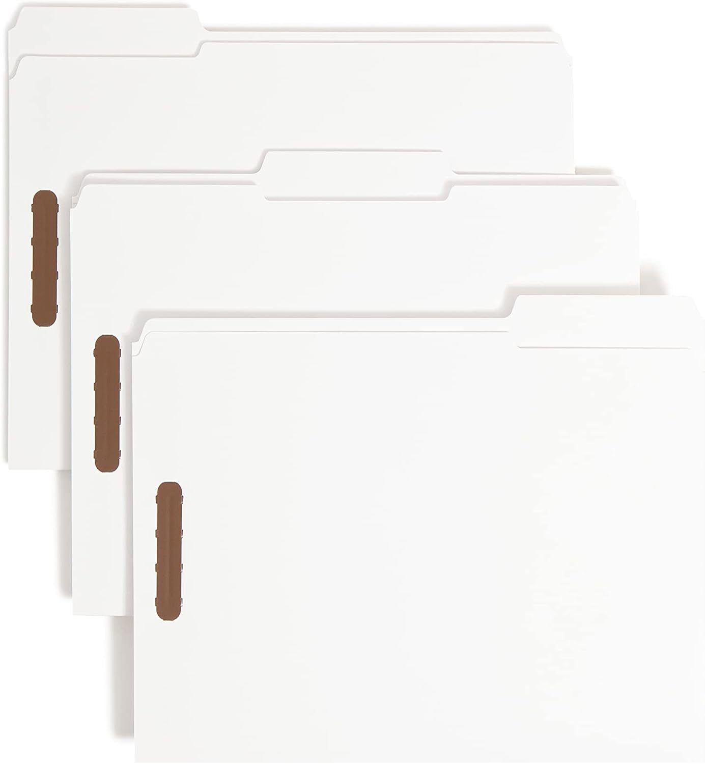 Smead Fastener File Folders, Reinforced 1/3-Cut Tabs, 2 Fasteners, Letter Size, Blue, 50 per Box (12040)