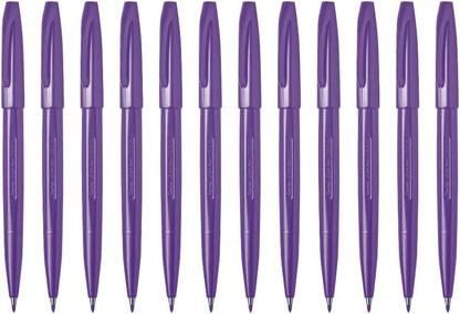 Pentel Sign Pen, Fiber-Tipped, Black Ink (S520-A), Box of 12