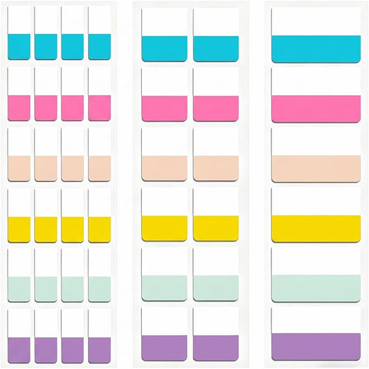 300Pcs Aesthetic Sticky Tabs for Annotating Books, Colorful Transparent Page Markers & Flags, Clear Index Note Stickers for Bible, Notebooks & Reading, Small Mini Pop Up Tab Set