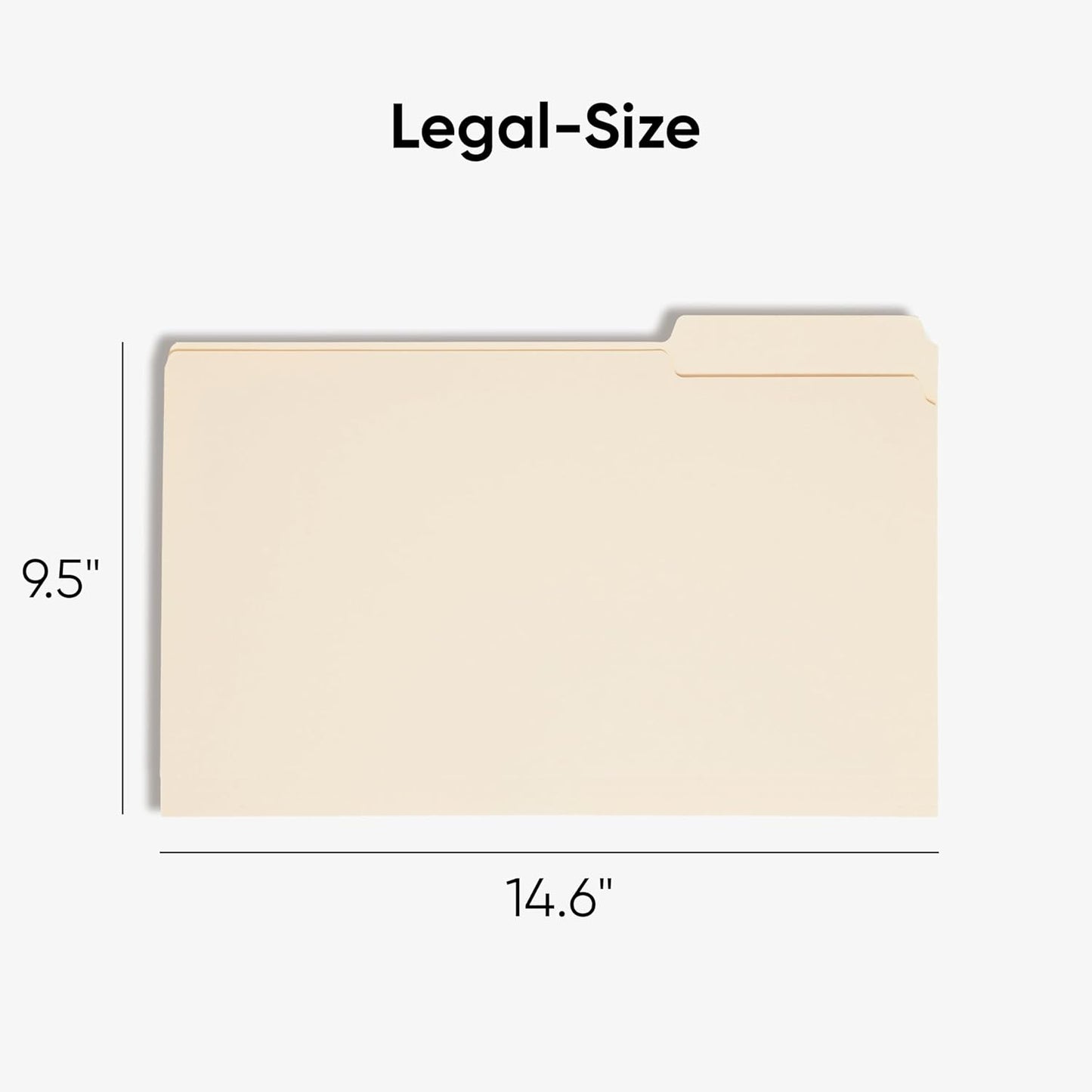 Smead File Folder, 1/3-Cut Tab, Assorted Positions, Legal Size, Manila, 100 per Box (15330)