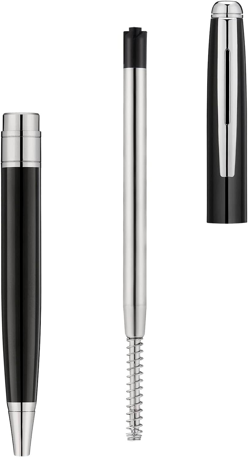 10 Pcs Replaceable Ballpoint Pen Refills, Black Ink Refill, 1mm Medium Refill Compatible with Parker Pen (Black Ink)