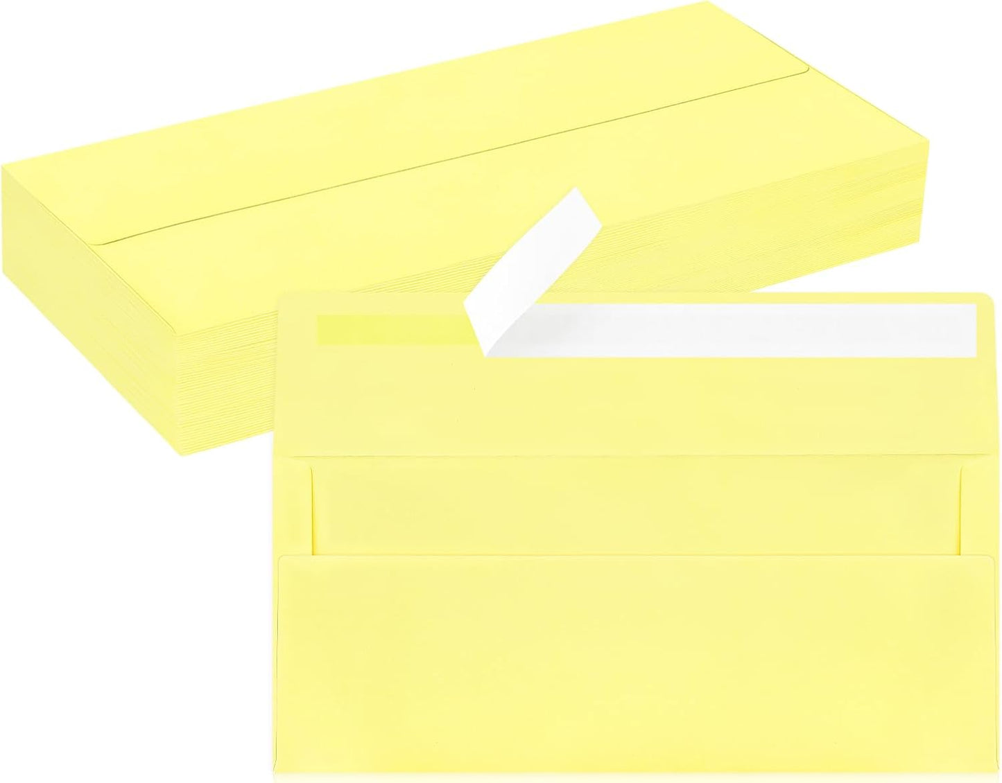 50 Pack #10 Business Envelopes, Sage Green Standard Envelopes Self Seal, Letter Size Mailing Envelopes for Checks Letters Invoices Statements Birthday Graduation Wedding, 4 1/8 x 9 1/2 Inch