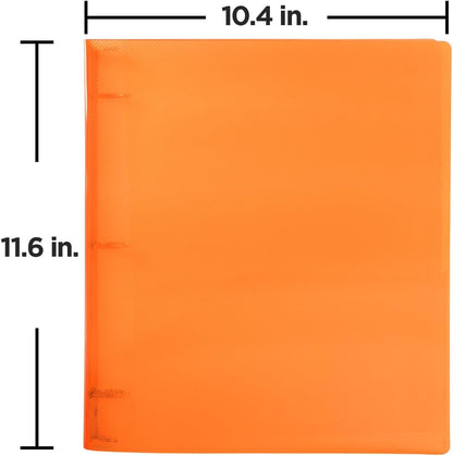 JAM PAPER Plastic 0.75 inch Binder - Clear 3 Ring Binder - Sold Individually