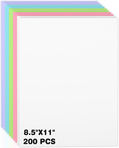 200 Sheets of Cardstock 8.5 x 11, Heavyweight Cover Cream Cardstock Printer Paper 8.5 x 11, 190 gsm Ivory Card Stock Paper for Wedding Invitations, Elegant Stationery, Scrapbooking & DIY Crafts