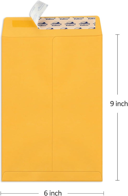 ValBox 6x9 Self Seal Security Catalog Envelopes 250 Count Small White Envelopes for Mailing, Storage and Organizing