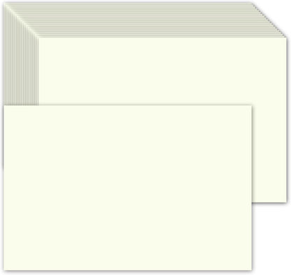 50 Pack 4x6 White Cardstock Paper Blank Thick Heavyweight 92lb Card Stock for Making Index Cards, Invitations cards, Postcards