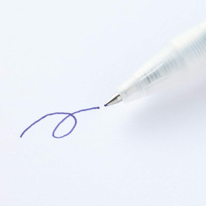 Muji Smooth Gel Ink Ballpoint Pen Knock Type 10-Pieces Set, 0.5 mm Nib Size, Black