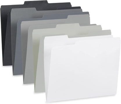 File Folder, 1/3 Cut Tab, Letter Size, Yellow, Great for Organizing and Easy File Storage, 100 Per Box