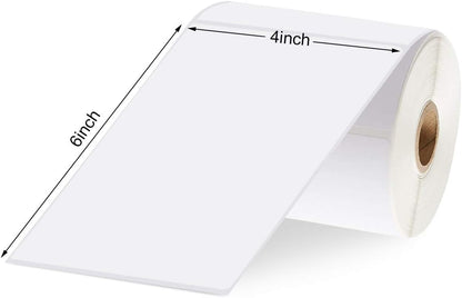 9527 Product Fanfold 4 x 6 Direct Thermal Labels White Perforated Shipping Labels, 500pcs per Stack,1 Stack