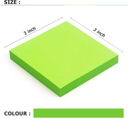 Sticky Notes 3x3 Self-Stick Notes Bright Colors Sticky Notes 4 Pads 100 Sheets/Pad (Yellow)