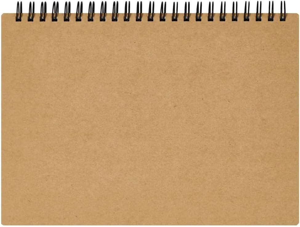 Maruman Mnemosyne Grid Notebook- Horizontal A5 Layout, 5.83" x 8.27", 70 Sheets / 140 Pages, 5mm Graph Paper Journal, Perforated Pages & Wire-Bound to Lay Flat, Black, Made in Japan