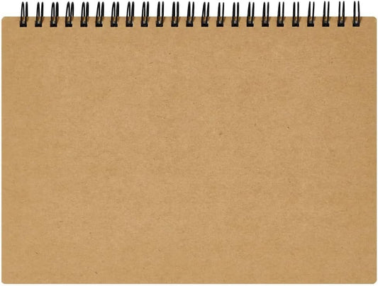 Maruman Mnemosyne Grid Notebook- Horizontal A5 Layout, 5.83" x 8.27", 70 Sheets / 140 Pages, 5mm Graph Paper Journal, Perforated Pages & Wire-Bound to Lay Flat, Black, Made in Japan