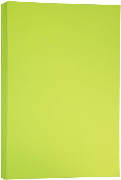 JAM PAPER Ledger Matte 24lb Paper - 90 gsm - 11 x 17 Tabloid - Yellow Recycled - 100 Sheets/Pack