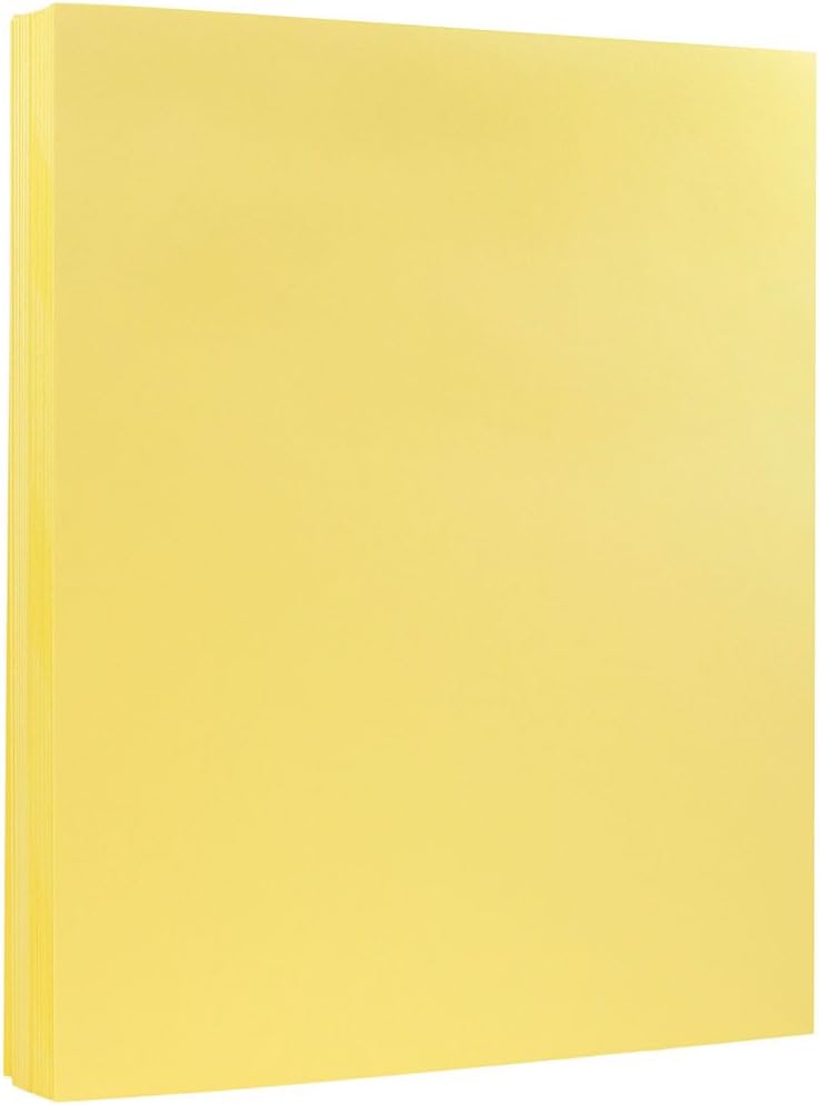 JAM PAPER Vellum Bristol 65lb Cardstock - 8.5 x 11 Coverstock - 147 gsm - Cream - 50 Sheets/Pack