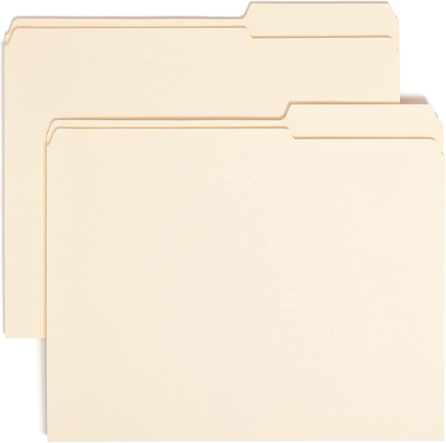 Smead File Folders Letter Size, Reinforced 1/3-Cut Tab, Assorted Positions, Letter Size, Manila Folders 8.5 x 11, 100 per Box (10334)