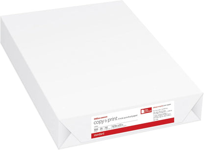Office Depot® 3-Hole Punched Multi-Use Printer & Copy Paper, 3 Reams, White, Letter (8.5" x 11"), 1500 Sheets Per Case, 20 Lb, 92 Brightness