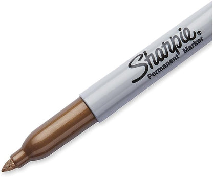Sharpie - Fine Point Metallic Permanent Markers - Silver/Gold/Bronze (1-Pack of 4)