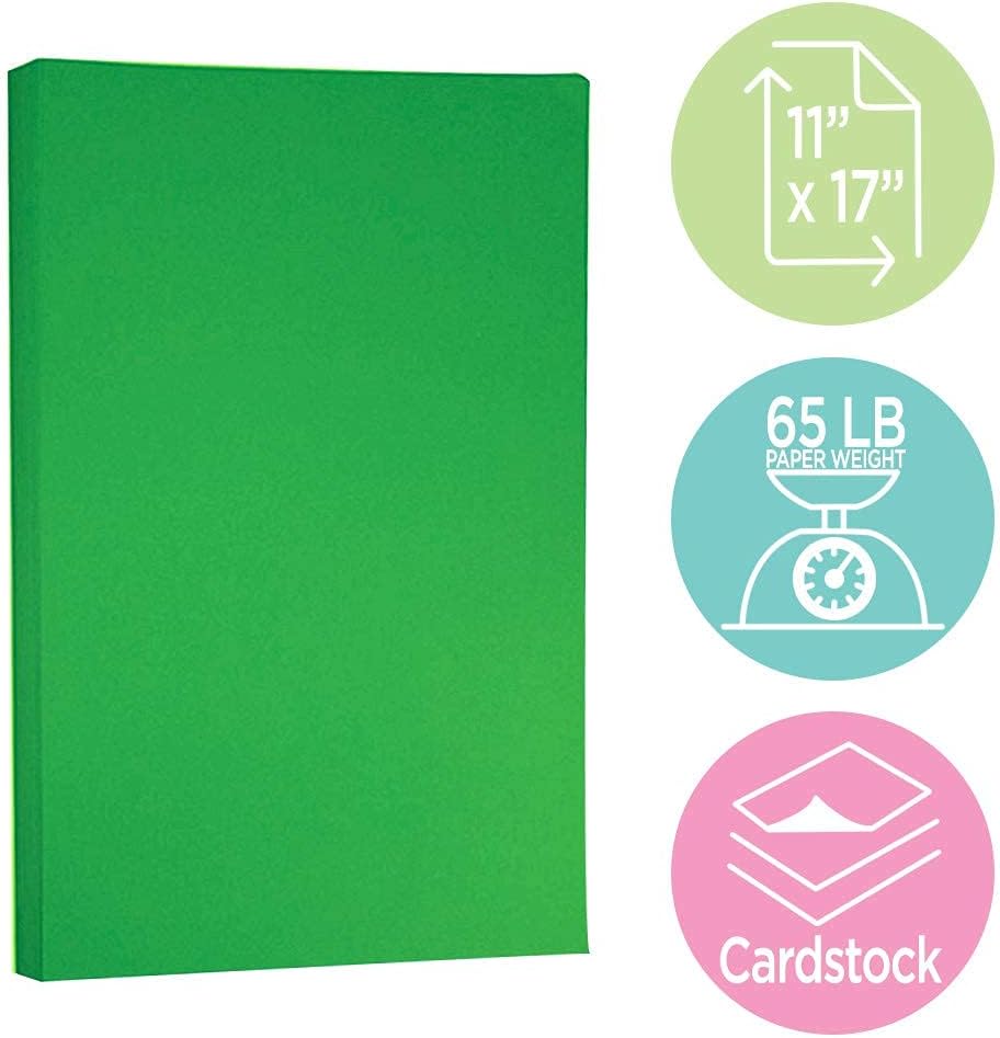JAM PAPER Ledger Matte 24lb Paper - 90 gsm - 11 x 17 Tabloid - Yellow Recycled - 100 Sheets/Pack