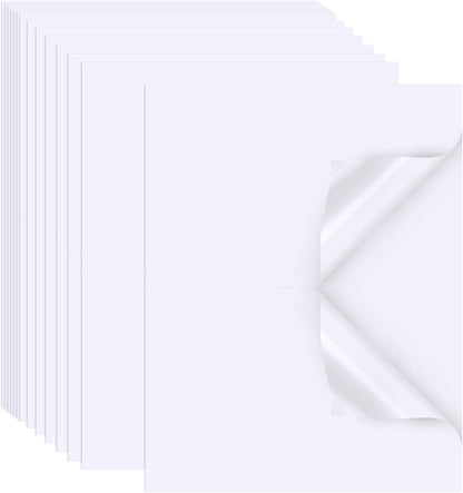 Printable Sticker Paper for Inkjet Printer, 40 Sheets 8.5"x11'' Matte Sticker Printer Paper Full Sheet Labels for Laser/Inkjet Printers, Letter Size