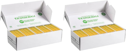Ticonderoga Wood-Cased Pencils, Pre-Sharpened, 2 HB Soft, Yellow, 72 Count