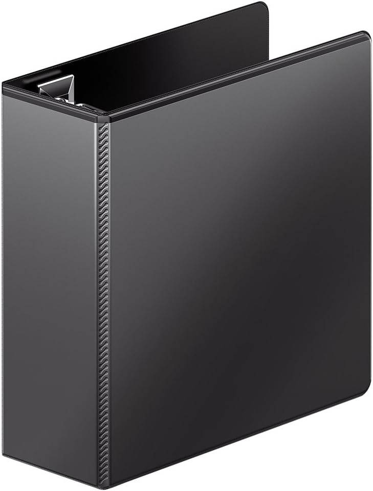 Wilson Jones 3 Ring Binder 4 Inch, Ultra Duty D-Ring View Binder with Extra Durable Hinge, Customizable, Black (W86641)