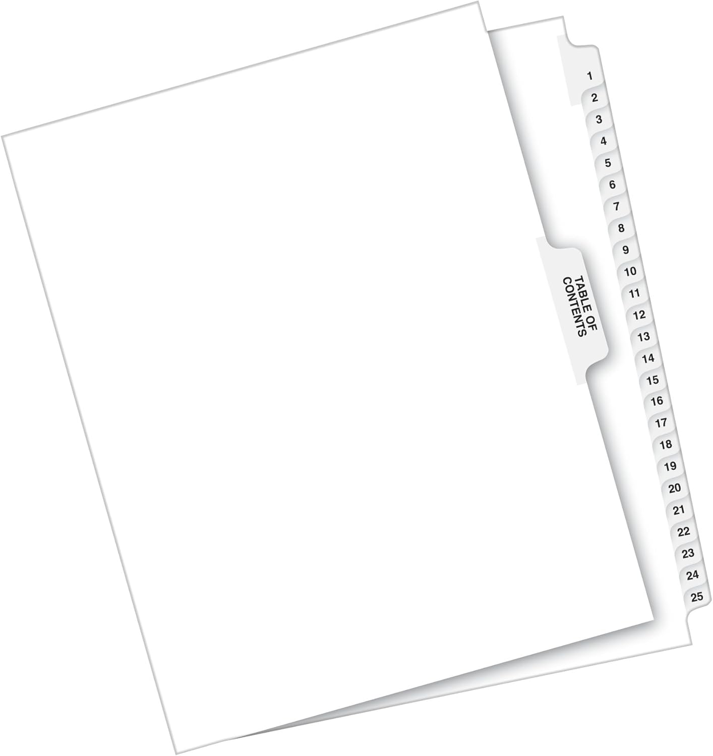 Avery Premium Collated Legal Exhibit Binder Dividers with Tabs, 1-25 and Table of Contents, 8.5 x 11 Inches, Binder Divider with Tabs, Avery Style (11370)