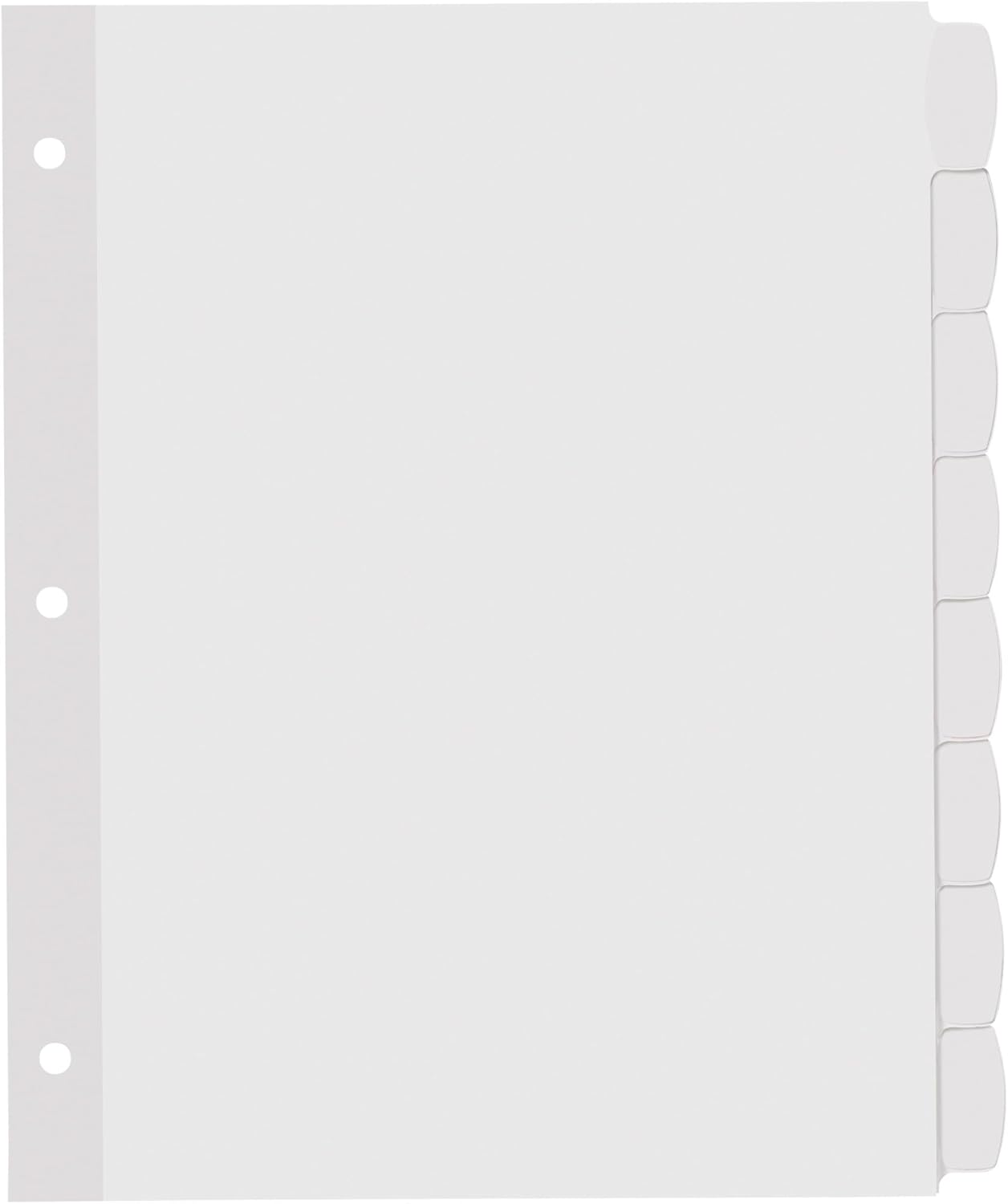 Avery Big Tab Printable White Label Dividers for 3 Ring Binders, 8 Tabs per Set, White, Great for Office Supplies, School Supplies, Organizing, and More (4 Sets of 14433)