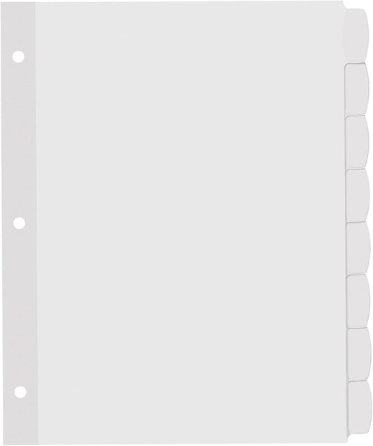 Avery Big Tab Printable White Label Dividers for 3 Ring Binders, 8 Tabs per Set, White, Great for Office Supplies, School Supplies, Organizing, and More (4 Sets of 14433)