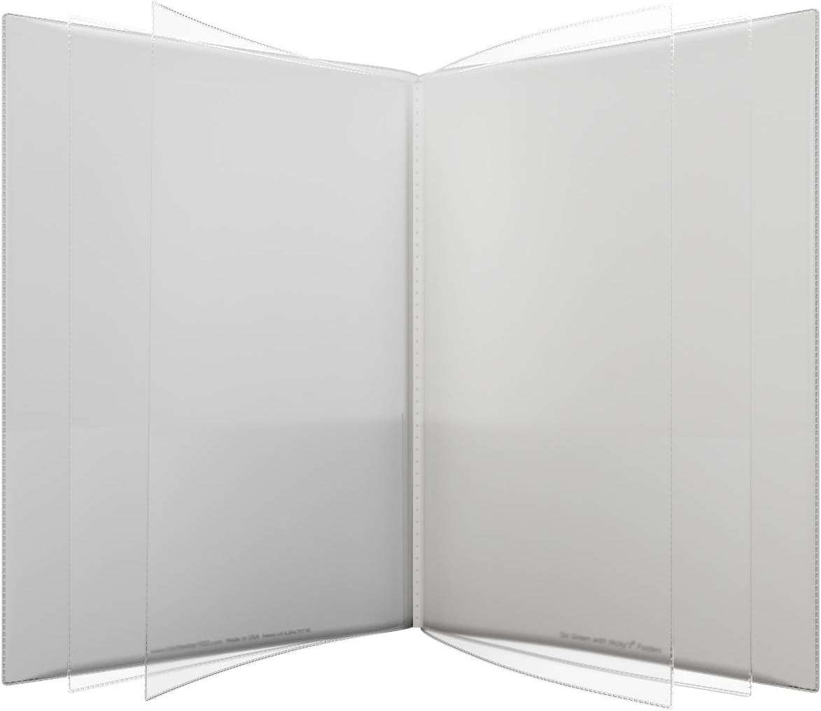 Nicky's® Multi Pocket Organizer, 10 or 14 Page Folder, Water Proof, Patented Tear-Resistant, Flexible Plastic, Proudly Made in USA, Binder Substitute. (10-in-1 Red)