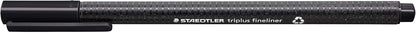 STAEDTLER Triplus Fineliner 334-3 Tips - Blue (Pack of 10)