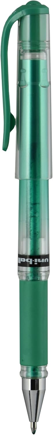 uniball Signo Gel Impact Pens, Bold Point (1.0mm), Metallic Pink Ink, 6 Pens