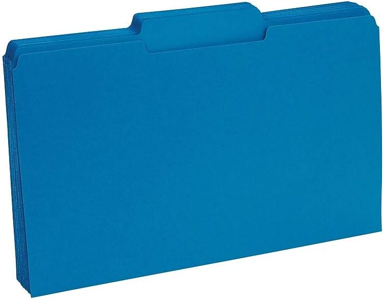 Staples Recycled File Folders, Legal Size, 1/3‑Cut Tabs, Manila, 30% Recycled Paper Stock, 100/Box