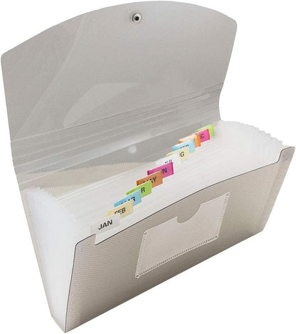 JAM Paper Accordion Folders - 13 Pocket Plastic Expanding File - Legal Size - 10 x 15 - Red - Sold Individually