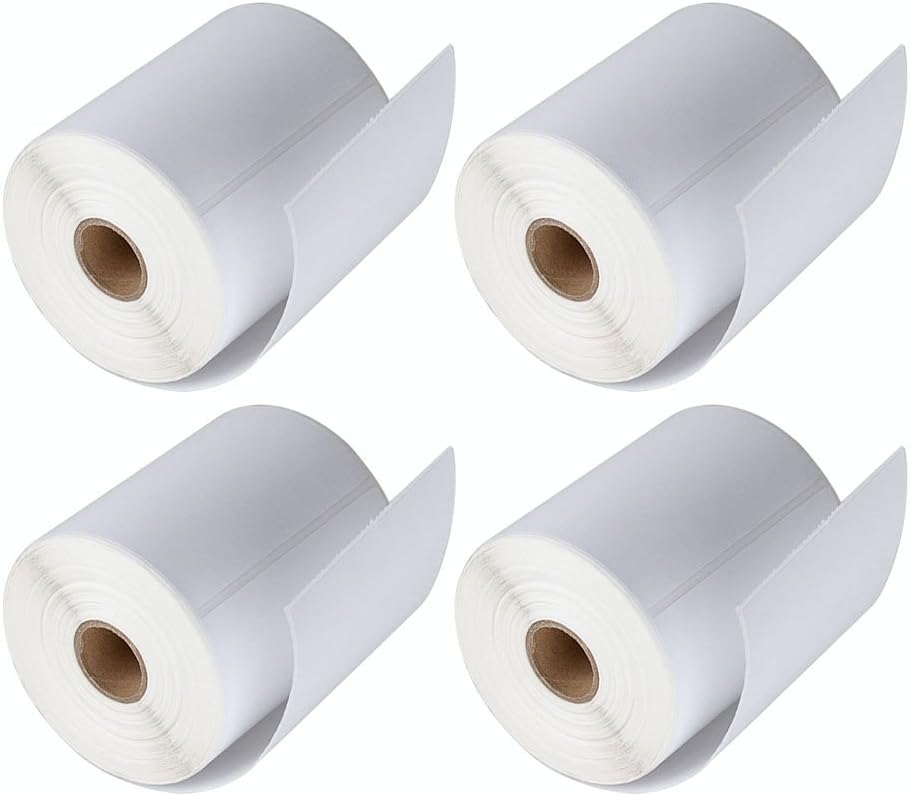 MFLABEL 4x6 Thermal Shipping Labels - 2 Rolls of 250, Perforated & Smudge-Proof Direct Thermal Labels Compatible with Rollo, Zebra, for Amazon UPS FedEx Shopify