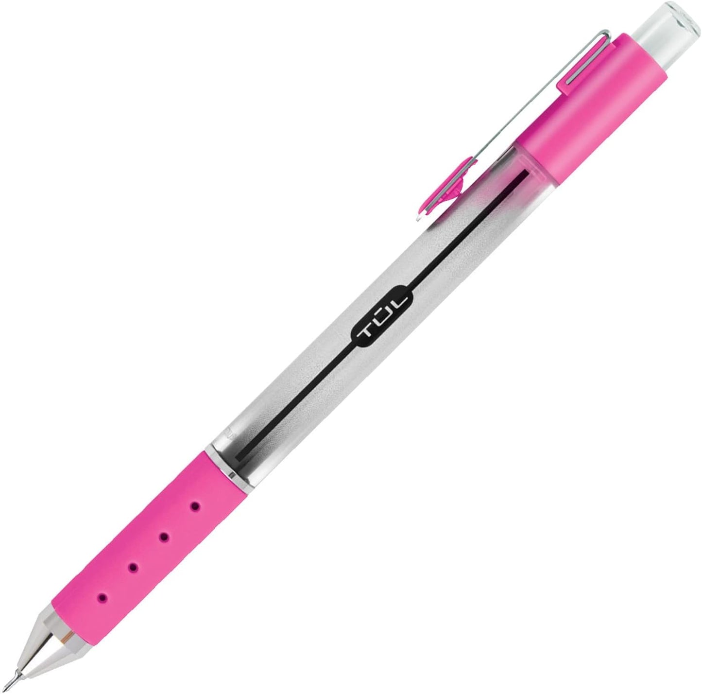 TUL Retractable Gel Pens, Bullet Point, 0.5 mm, Gray Barrel, Assorted Bright Ink Colors, Pack Of 8