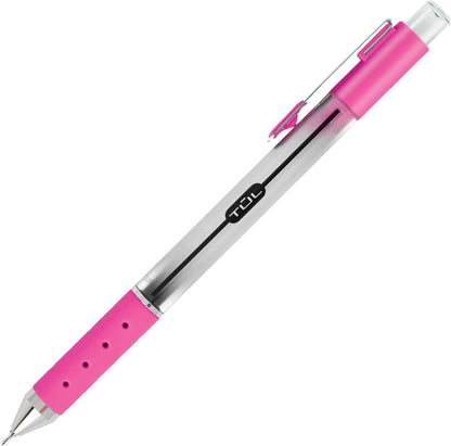 TUL Retractable Gel Pens, Bullet Point, 0.5 mm, Gray Barrel, Assorted Bright Ink Colors, Pack Of 8