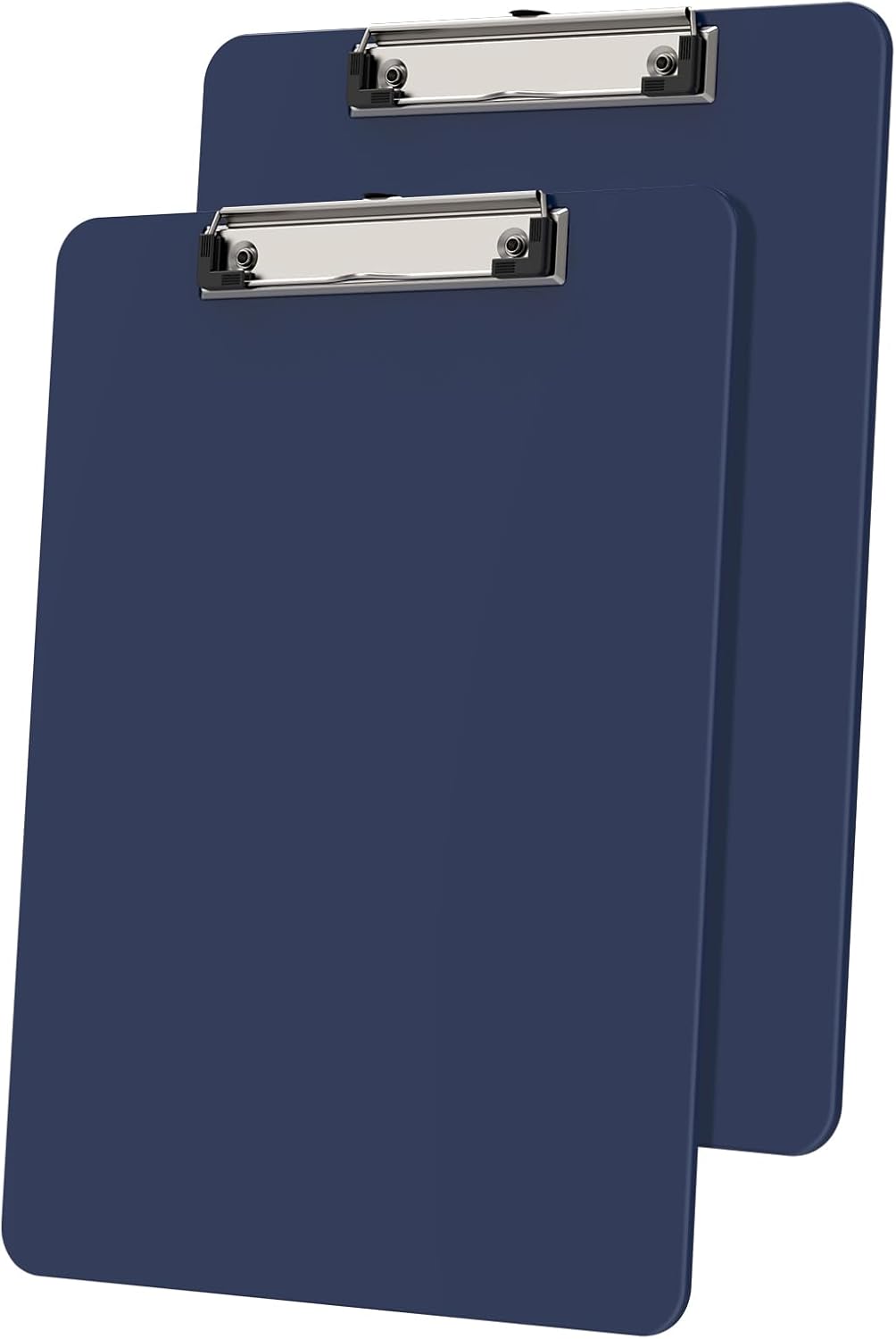Plastic Clipboards 2 Pack, A4 Black Clip Board 8.5x11 for Classroom, Students, Kid, Woman, Size 9" x 12.5" with Low Profile Clip, Office & School Supply